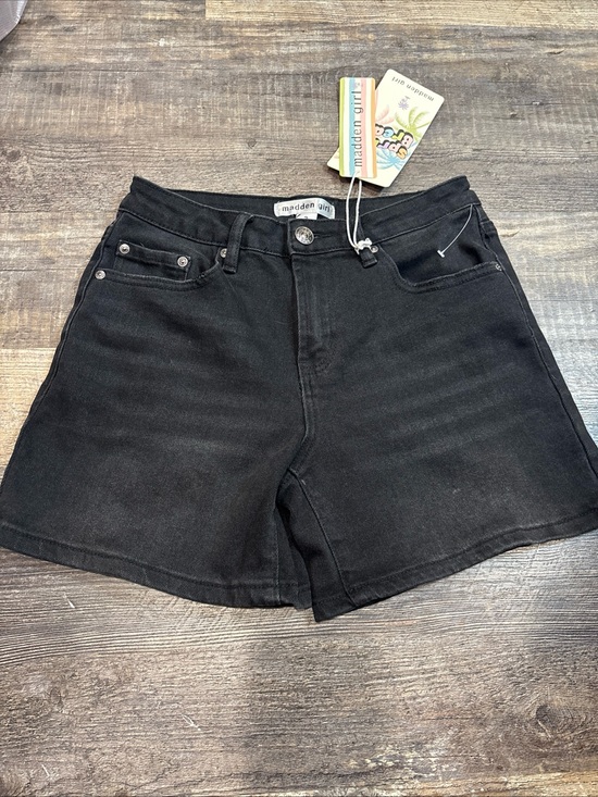 Madden Girl Pants - Madden Girl High-Rise Black Denim Shorts size 3 NWT